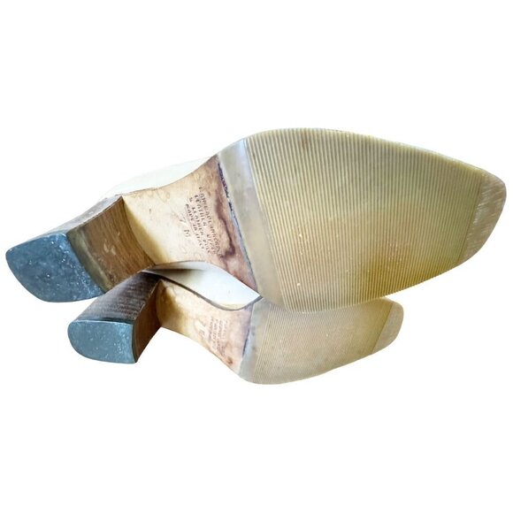 Joan & David Couture Narrow Leather Pull On Tan Boots sz(7) - Picture 6 of 8